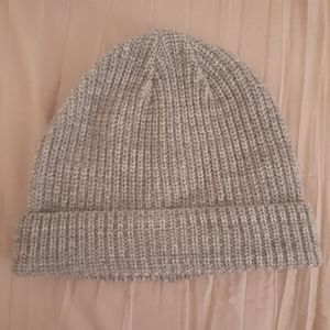 Express Basic Gray Beenie Hat